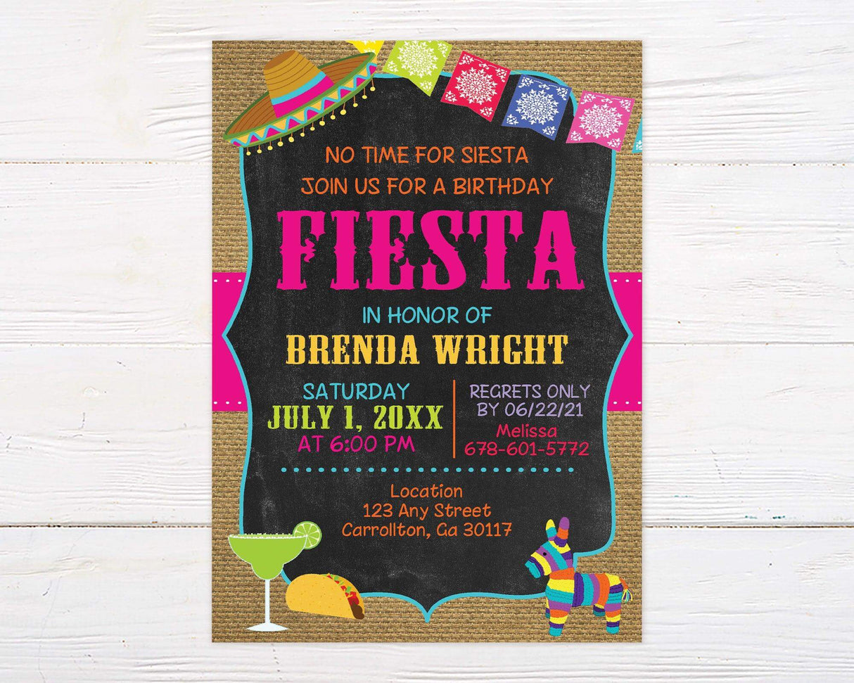 Fiesta Birthday Invitation - goprintplus