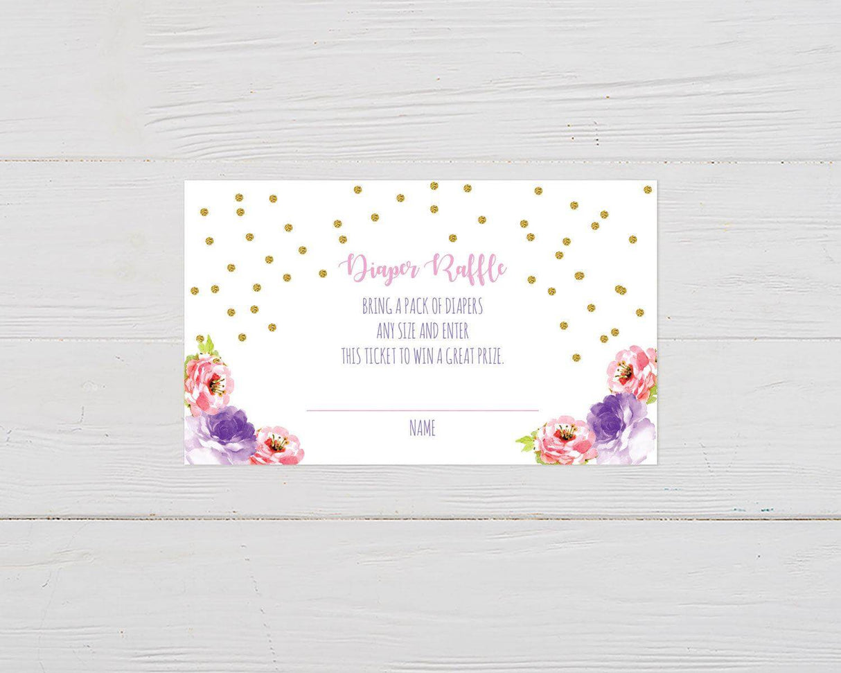 Unicorn and Flowers Diaper Raffle - goprintplus