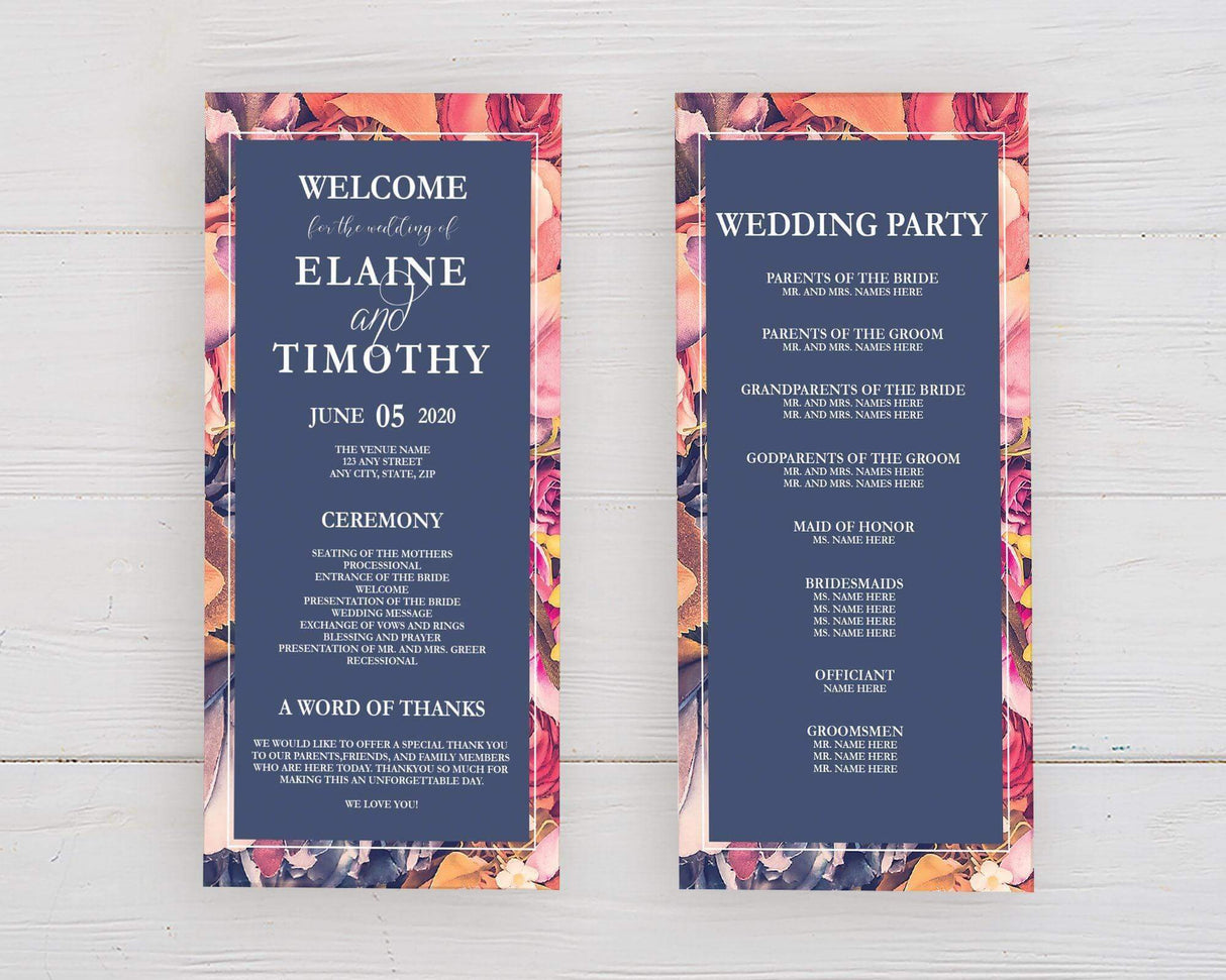 Vibrant Floral Program - goprintplus