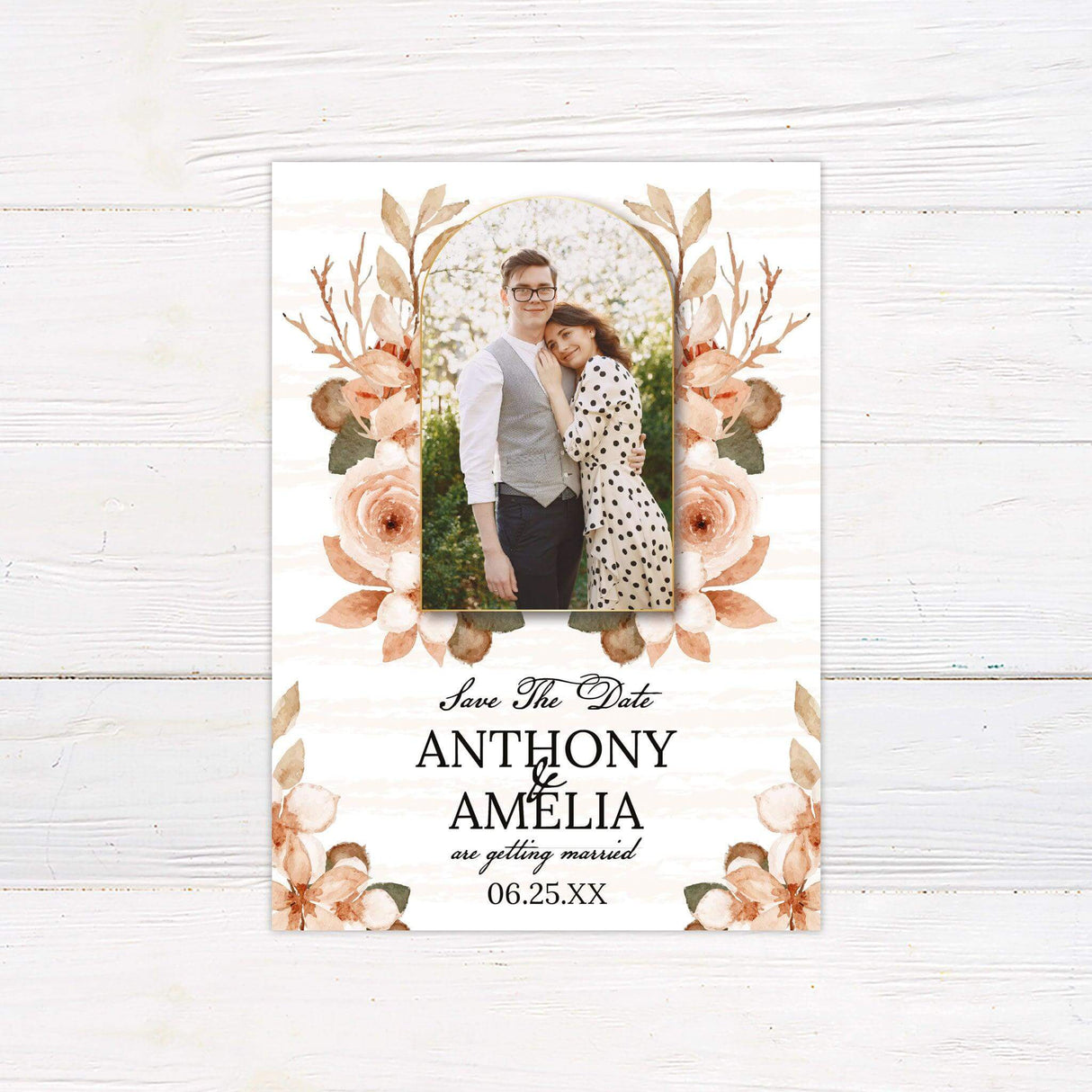 Vintage Floral Save the Date - goprintplus