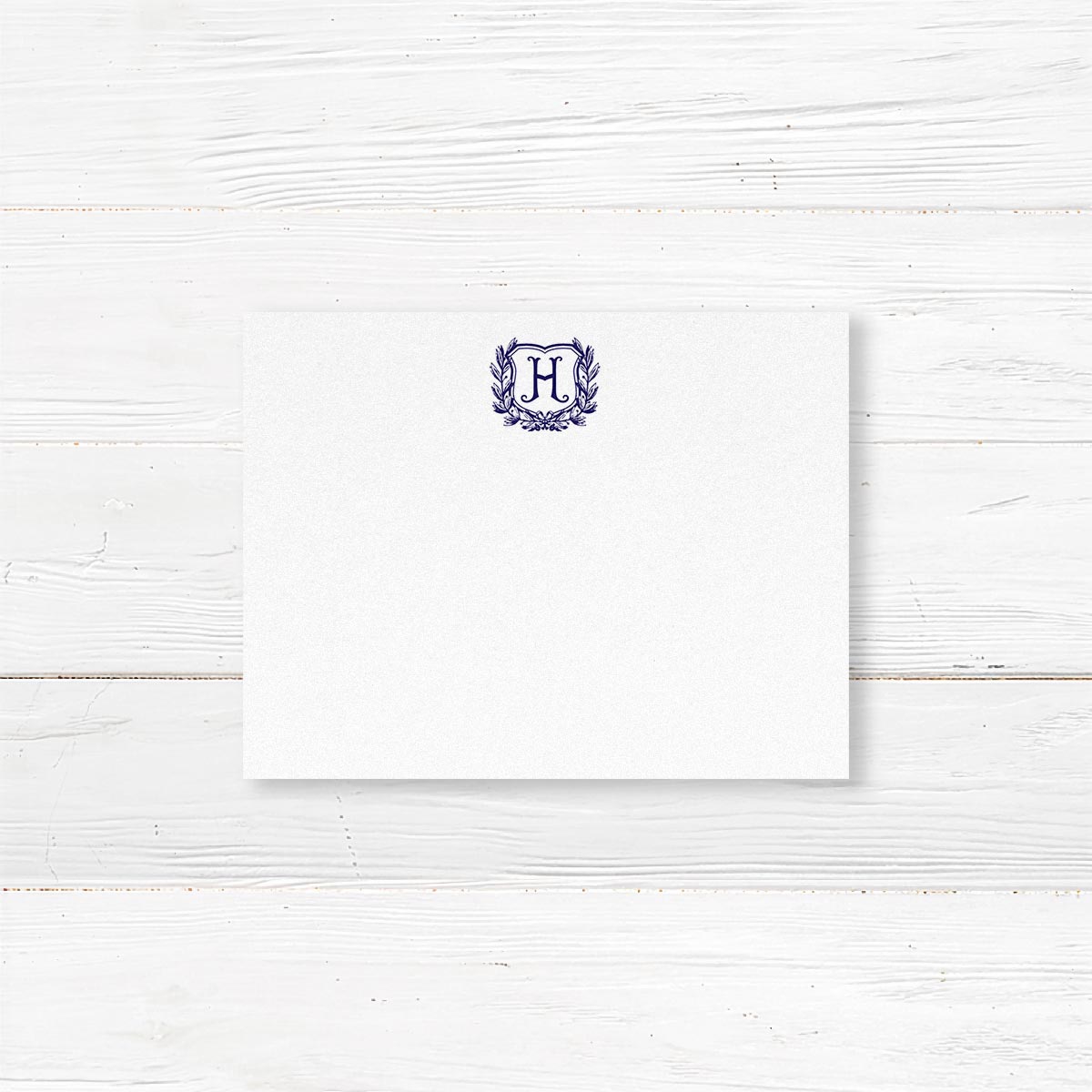 Vintage Monogram Wreath Note Card