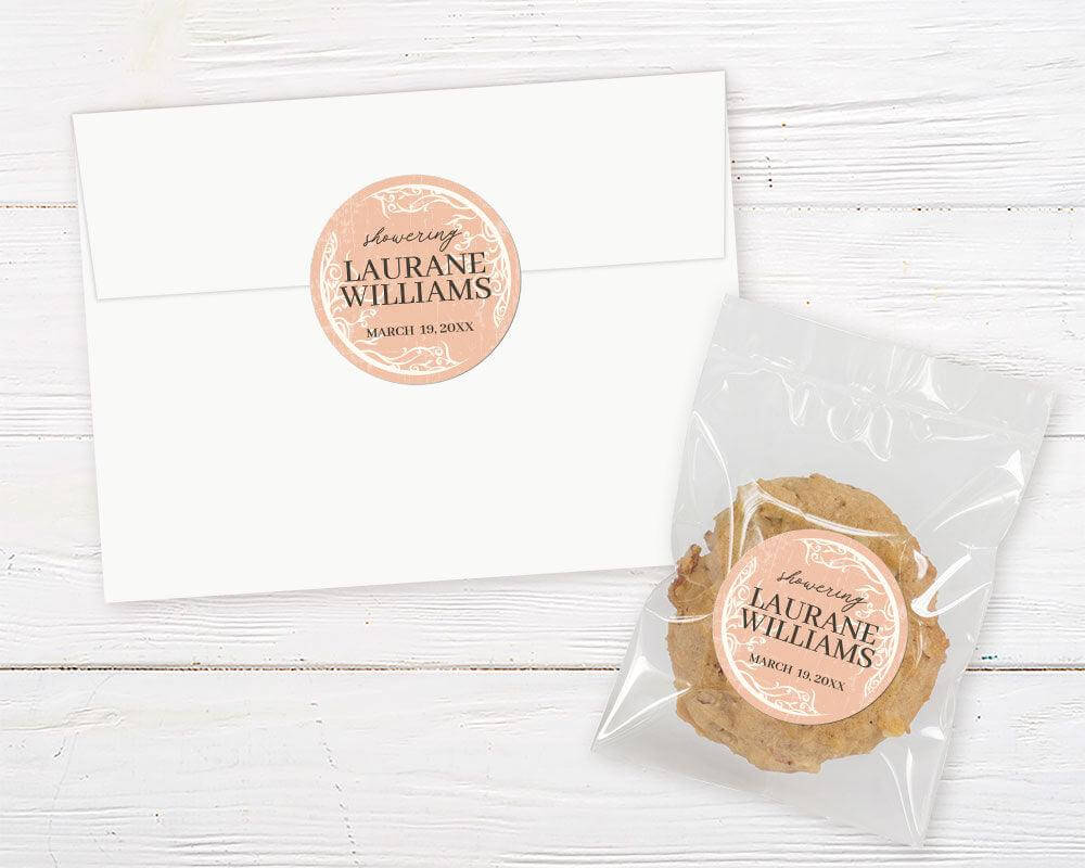 Vintage Peach Invitation - goprintplus