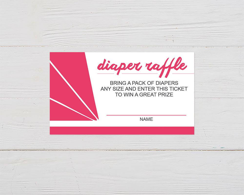 Pink Diaper Raffle Ticket - goprintplus
