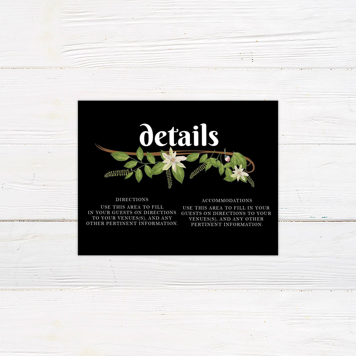 Vintage White Floral Details Cards - goprintplus