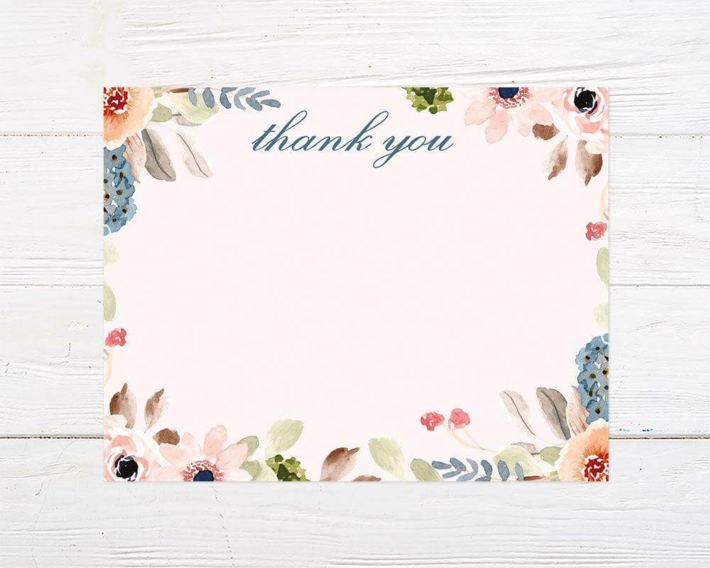 Watercolor Bouquet Invitation - goprintplus