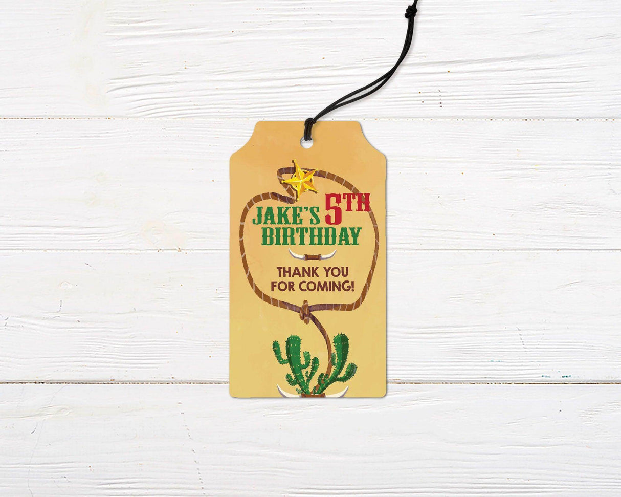 Western Birthday Favor Tag - goprintplus