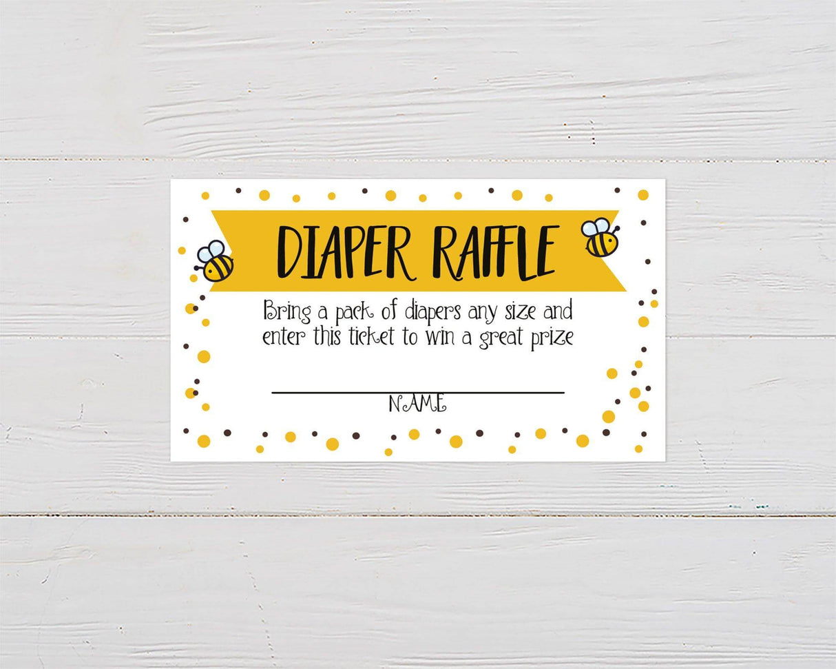 What Will It Bee Diaper Raffle Ticket - goprintplus