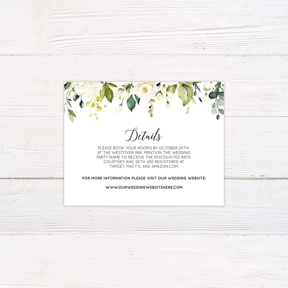 White Roses Details Card - goprintplus