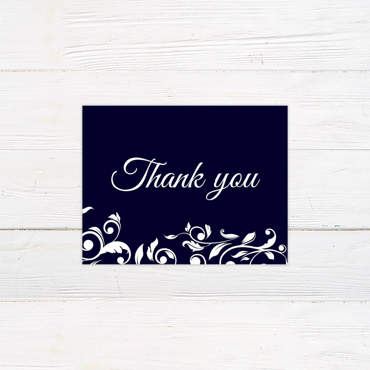 White Vine Thank You Cards - goprintplus