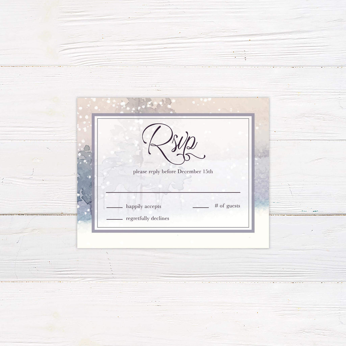 Winter Forest Snow RSVP - goprintplus