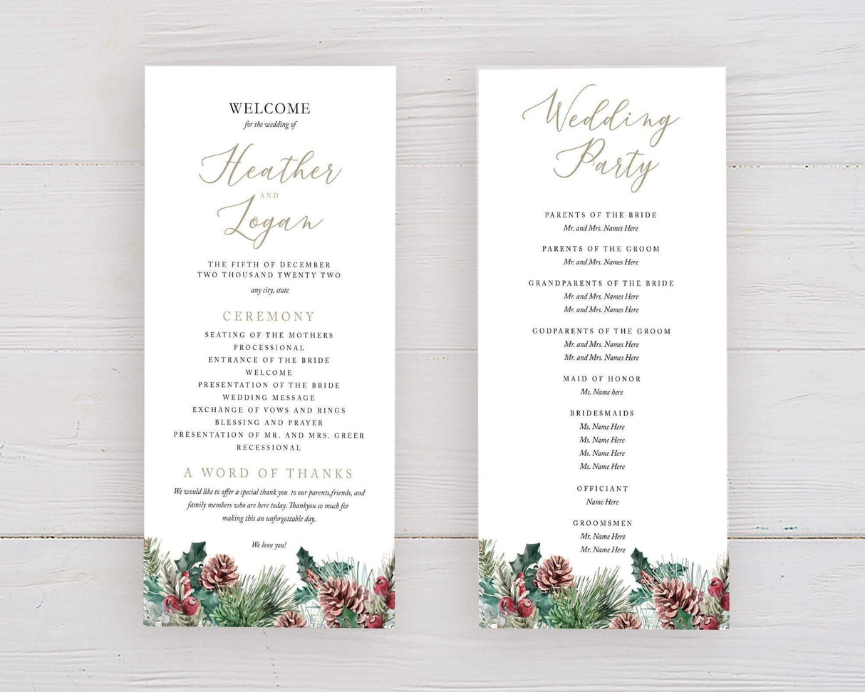 Winter Pine Cones Program - goprintplus