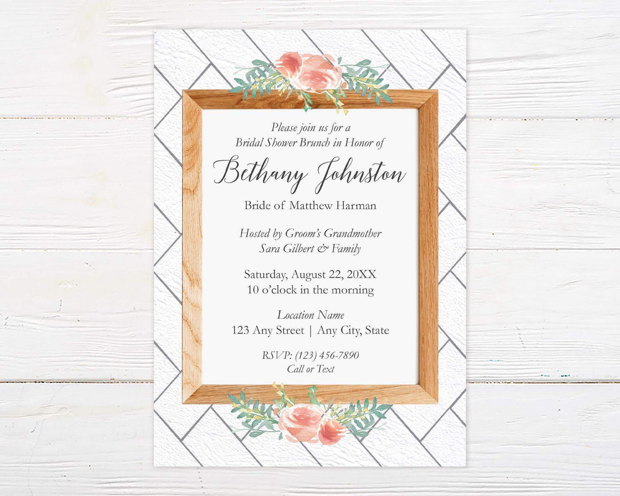 Wood Frame Invitation - goprintplus