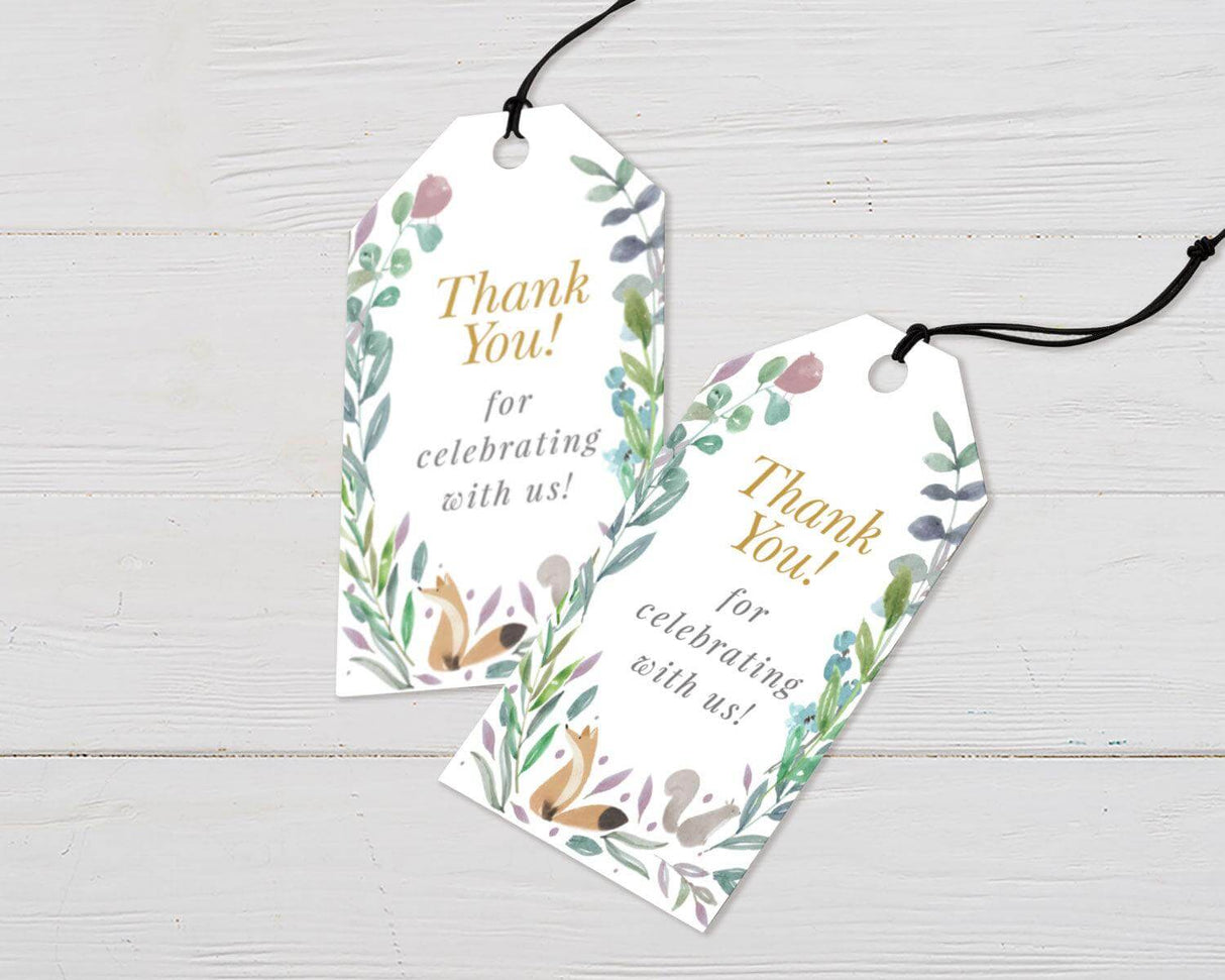 Woodland Watercolor Animals Invitation - goprintplus