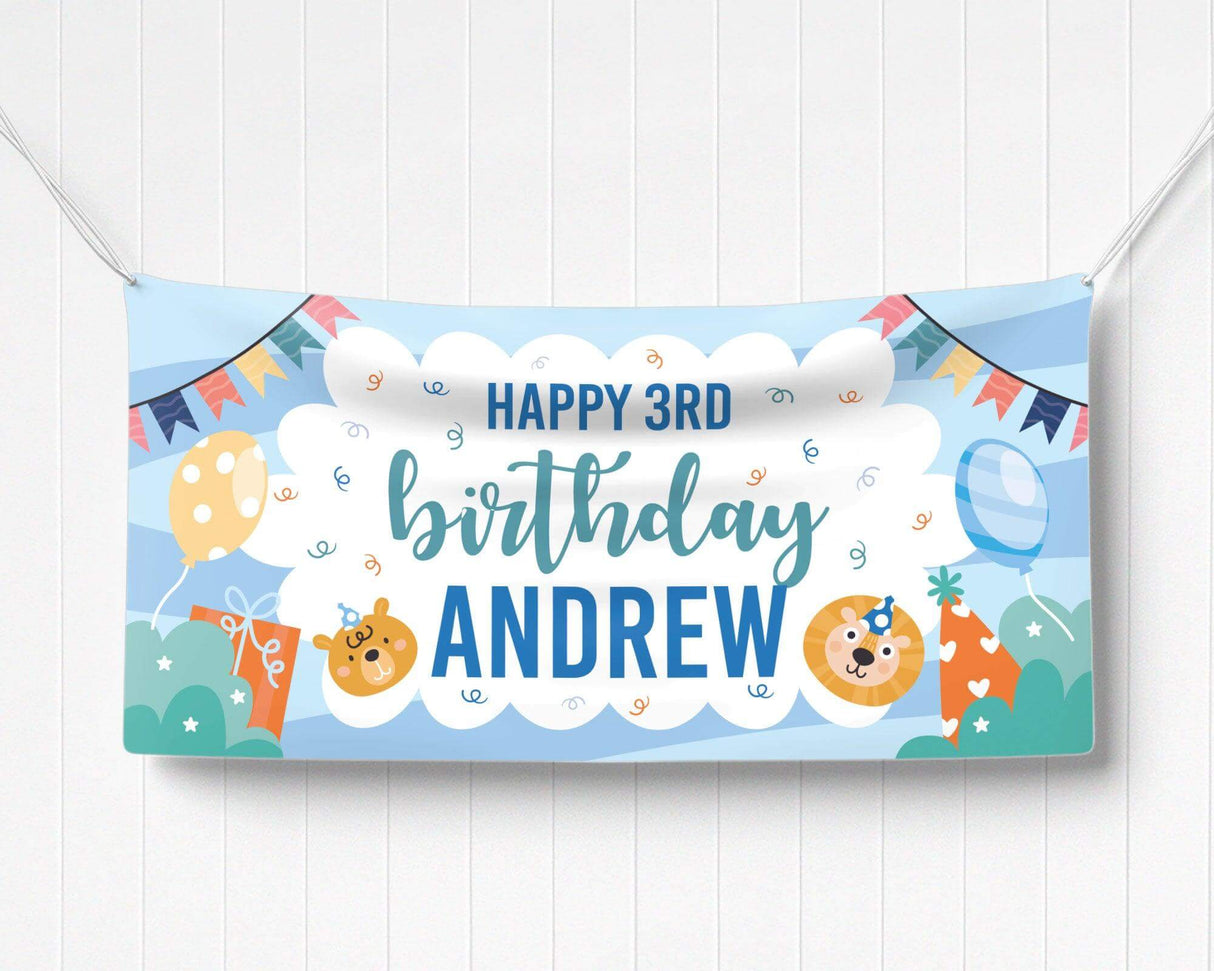 Zoo Animal Boy Banner - goprintplus