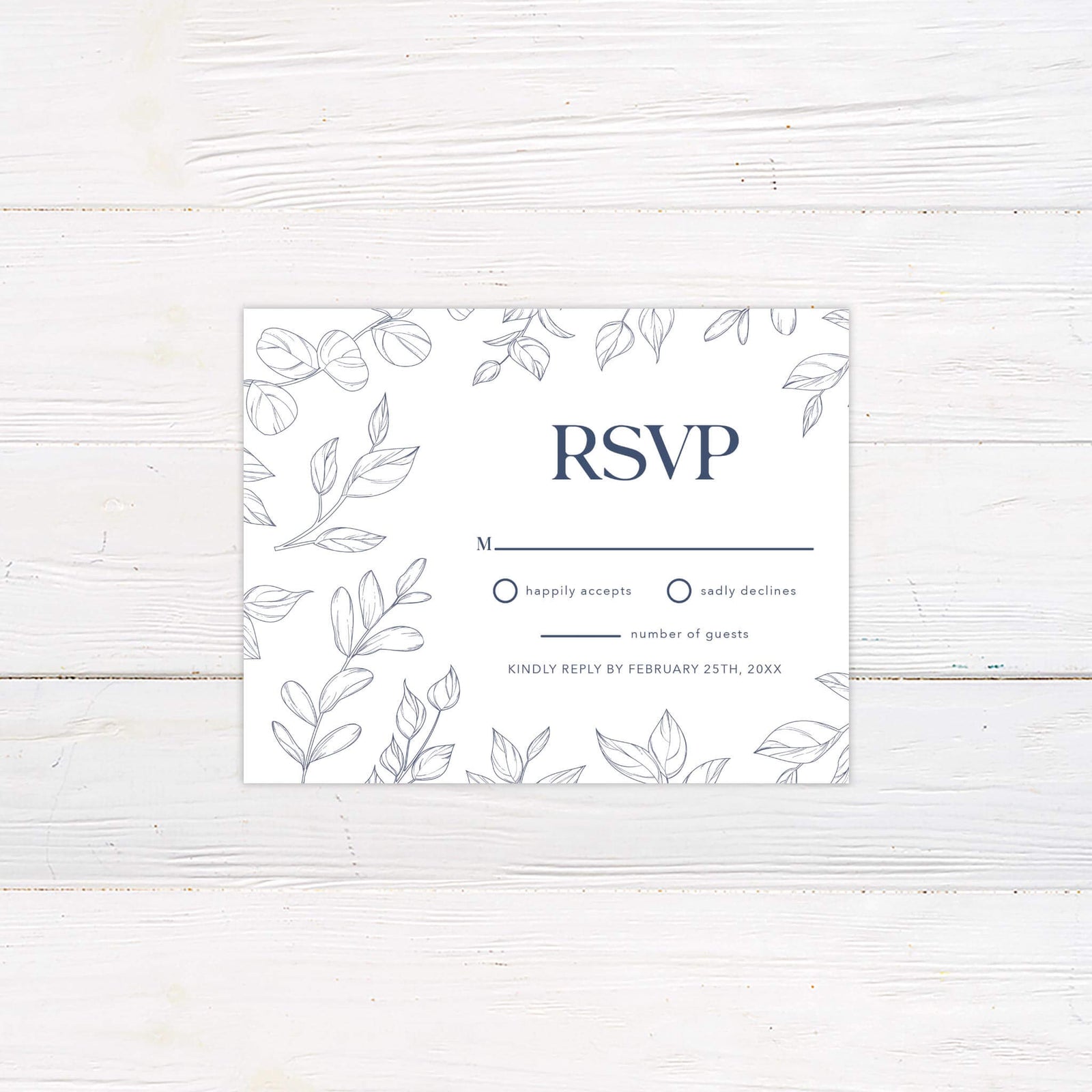 Understanding the RSVP Invite Meaning on a decorative RSVP card featuring floral designs.