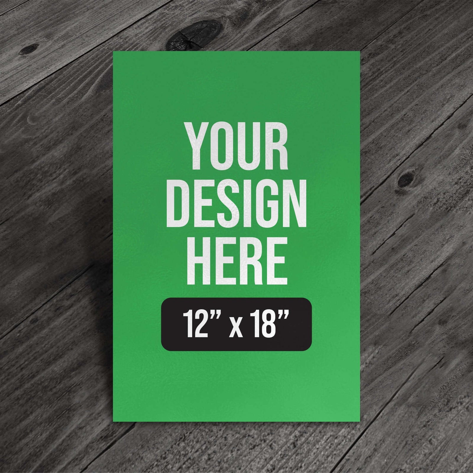 Image showcasing a customizable design template in green, perfect for The DIY Design Revolution project.