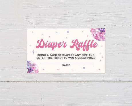 Baby Shower Diaper Raffle Tickets for guests to bring diapers and enter to win a great prize.