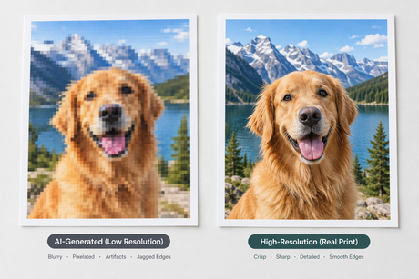 Why Does My AI Image Look Blurry When Printed? (And How to Fix It)