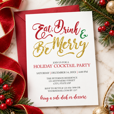 Holiday Party Invitations - customizable design