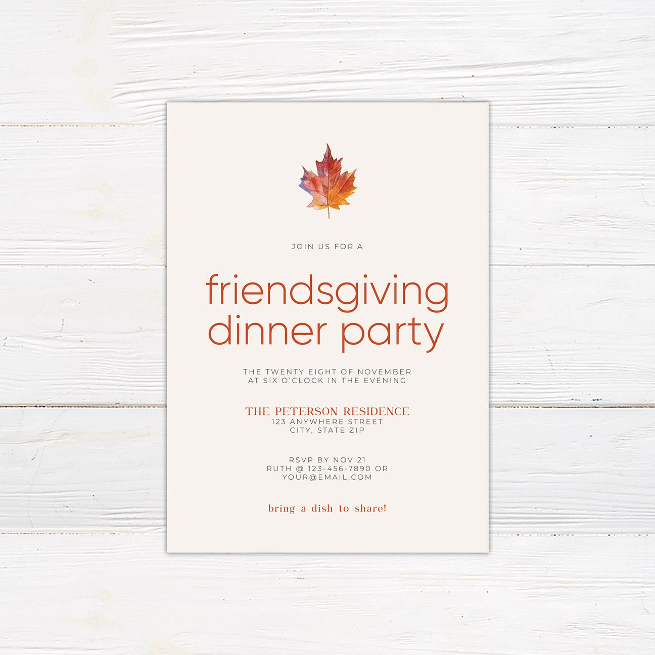 Holiday Party Invitations - Friendsgiving