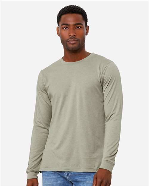 BELLA + CANVAS - Heather CVC Long Sleeve Tee - 3501CVC