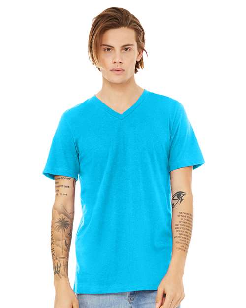 BELLA + CANVAS - Unisex Heather CVC V-Neck Tee - 3005CVC