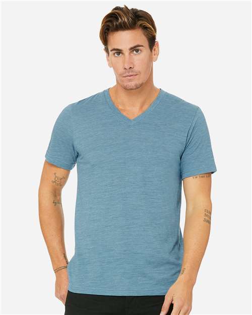 BELLA + CANVAS - Unisex Textured Jersey V-Neck Tee - 3655C