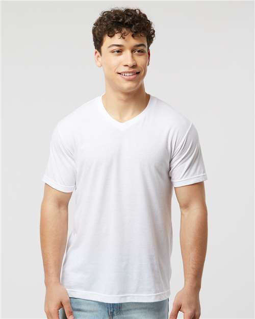 Tultex - Men's Poly-Rich V-Neck T-Shirt - 207M