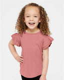 Rabbit Skins - Toddler Flutter Sleeve Tee - 3339LA