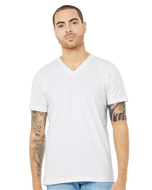 BELLA + CANVAS - Unisex Heather CVC V-Neck Tee - 3005CVC