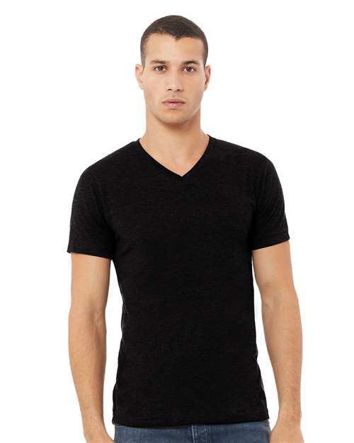 BELLA + CANVAS - Unisex Heather CVC V-Neck Tee - 3005CVC