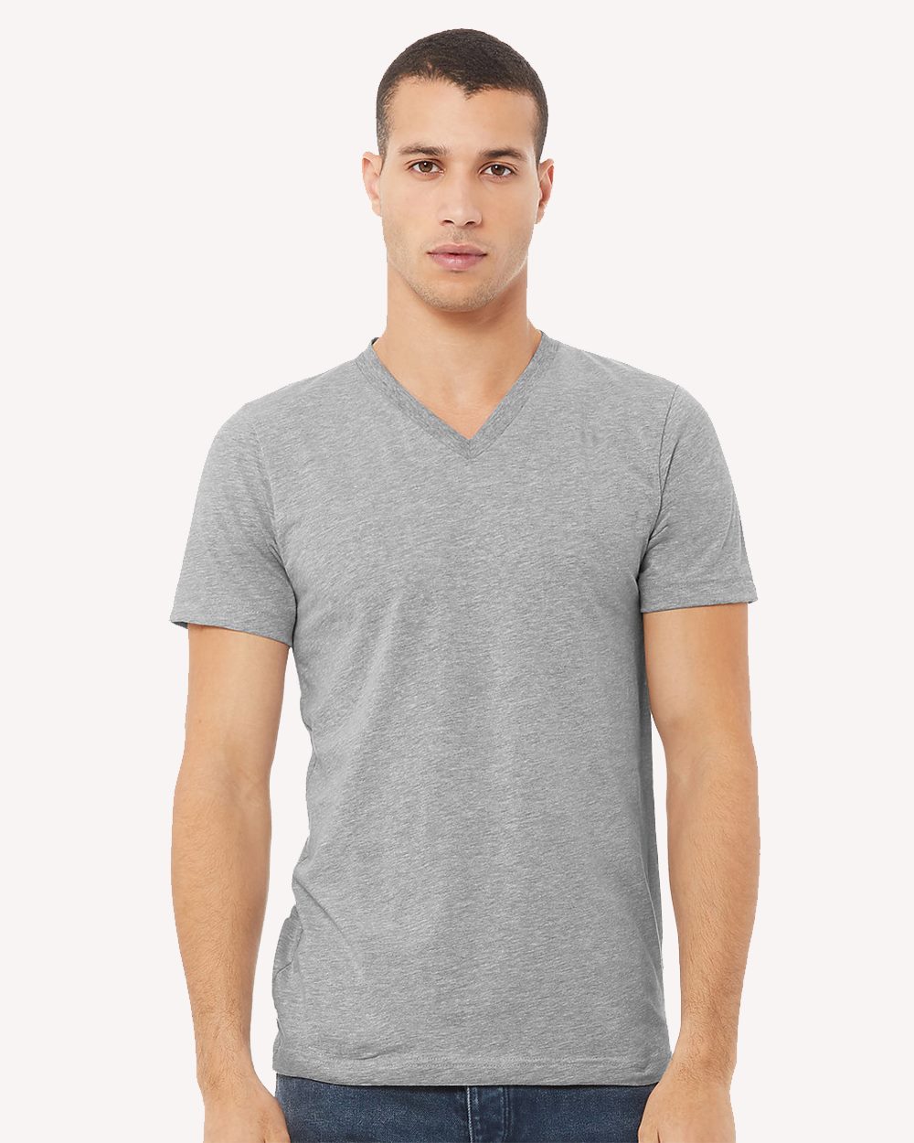 BELLA + CANVAS - Unisex Heather CVC V-Neck Tee - 3005CVC
