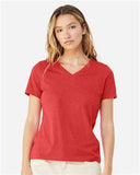 BELLA + CANVAS - Women's Relaxed Heather CVC V-Neck Tee - 6405CVC