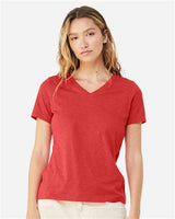 BELLA + CANVAS - Women's Relaxed Heather CVC V-Neck Tee - 6405CVC