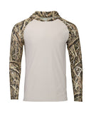 Paragon Men’s Biloxi performance colorblocked hooded long sleeve t-shirt with a lightweight, athletic design and modern fit. Features moisture-wicking fabric, a hood, and contrasting panels, ideal for active or casual wear.
