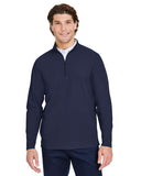 Devon & Jones Men’s CrownLux Performance® Windsor welded quarter-zip pullover with a sleek, modern fit and smooth performance fabric. Features a zip-up collar and moisture-wicking design, ideal for layering or professional wear.