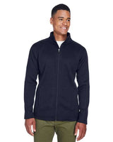 Devon & Jones Men’s Bristol full-zip sweater fleece jacket with a soft, heathered texture and modern fit. Features a full-zip front and cozy fleece interior, ideal for layering in cooler weather.