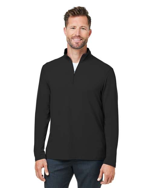 Devon & Jones Men’s Raleigh stretch quarter-zip pullover with a sleek, modern fit and soft, flexible fabric. Features a zip-up collar and lightweight stretch design, ideal for layering or everyday wear.