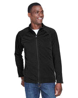 Devon & Jones Men’s Stretch Tech-Shell® Compass full-zip jacket with a sleek, modern fit and flexible performance fabric. Features a full-zip front and weather-resistant design, ideal for outdoor wear or layering.
