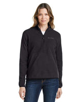 Marmot Women’s Rocklin half-zip jacket with a soft fleece design and flattering, comfortable fit. Features a zip-up collar for adjustable warmth, ideal for layering in cooler weather.