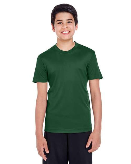 Team 365 Youth Zone Performance t-shirt with a lightweight, breathable design and athletic fit. Features moisture-wicking fabric, perfect for sports, school, or everyday active wear.