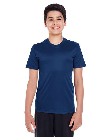 Team 365 Youth Zone Performance t-shirt with a lightweight, breathable design and athletic fit. Features moisture-wicking fabric, perfect for sports, school, or everyday active wear.