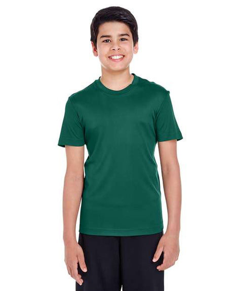 Team 365 Youth Zone Performance t-shirt with a lightweight, breathable design and athletic fit. Features moisture-wicking fabric, perfect for sports, school, or everyday active wear.