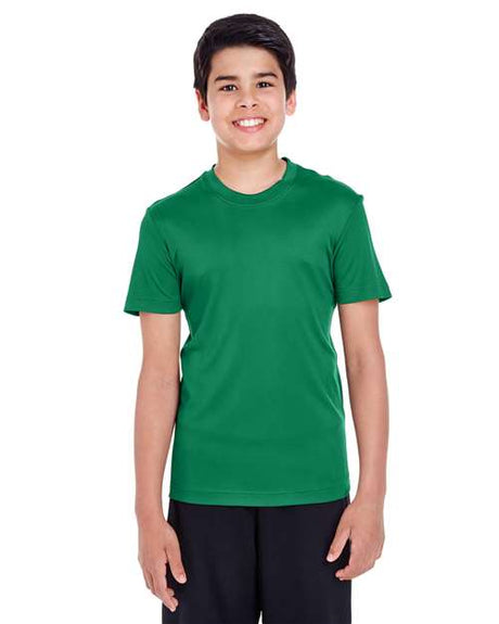 Team 365 Youth Zone Performance t-shirt with a lightweight, breathable design and athletic fit. Features moisture-wicking fabric, perfect for sports, school, or everyday active wear.
