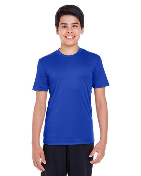 Team 365 Youth Zone Performance t-shirt with a lightweight, breathable design and athletic fit. Features moisture-wicking fabric, perfect for sports, school, or everyday active wear.