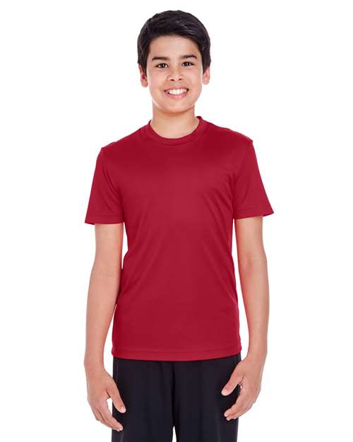 Team 365 Youth Zone Performance t-shirt with a lightweight, breathable design and athletic fit. Features moisture-wicking fabric, perfect for sports, school, or everyday active wear.