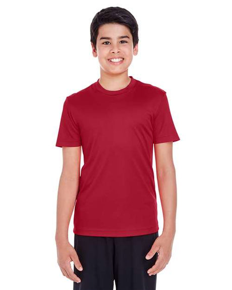 Team 365 Youth Zone Performance t-shirt with a lightweight, breathable design and athletic fit. Features moisture-wicking fabric, perfect for sports, school, or everyday active wear.