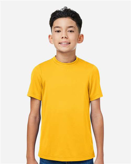 Team 365 Youth Zone Performance mesh t-shirt with a lightweight, breathable design and athletic fit. Features moisture-wicking fabric and mesh construction, perfect for sports, school, or active wear.