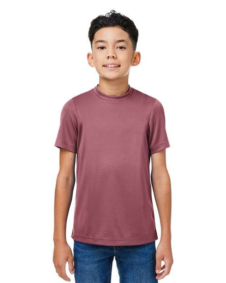 Team 365 Youth Zone Performance mesh t-shirt with a lightweight, breathable design and athletic fit. Features moisture-wicking fabric and mesh construction, perfect for sports, school, or active wear.