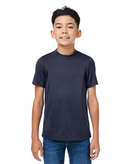 Team 365 Youth Zone Performance mesh t-shirt with a lightweight, breathable design and athletic fit. Features moisture-wicking fabric and mesh construction, perfect for sports, school, or active wear.